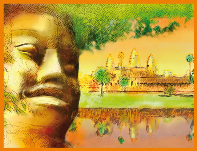 création illustration Haudecoeur Riz cambodgien Angkor -Sans Exception